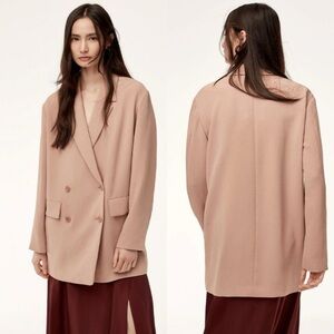 Aritzia Wilfred Cherrell Blazer Chasm Pink Taupe